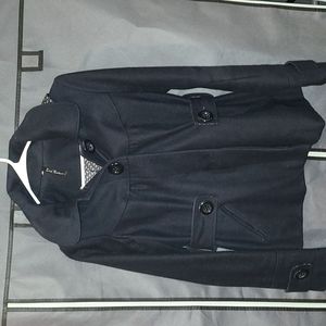 Peacoat with a detachable hood